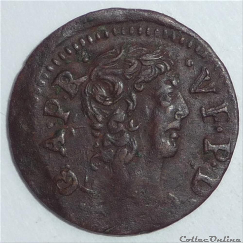 monnaie france feodale gaston orleans 1627 1650 denier tournois