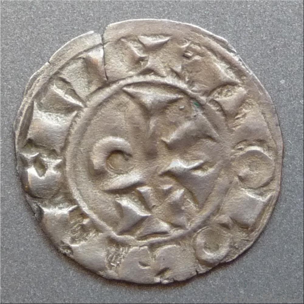Alphonse de Poitiers (1249-1271). Denier monnaies europe medievale france feodales alphonse de poitiers 1249 1271 denier