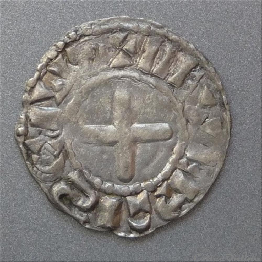 Déformation du type de Louis IV (1050-1100). Denier monnaie france feodale deformation du type de louis iv 1050 1100 denier