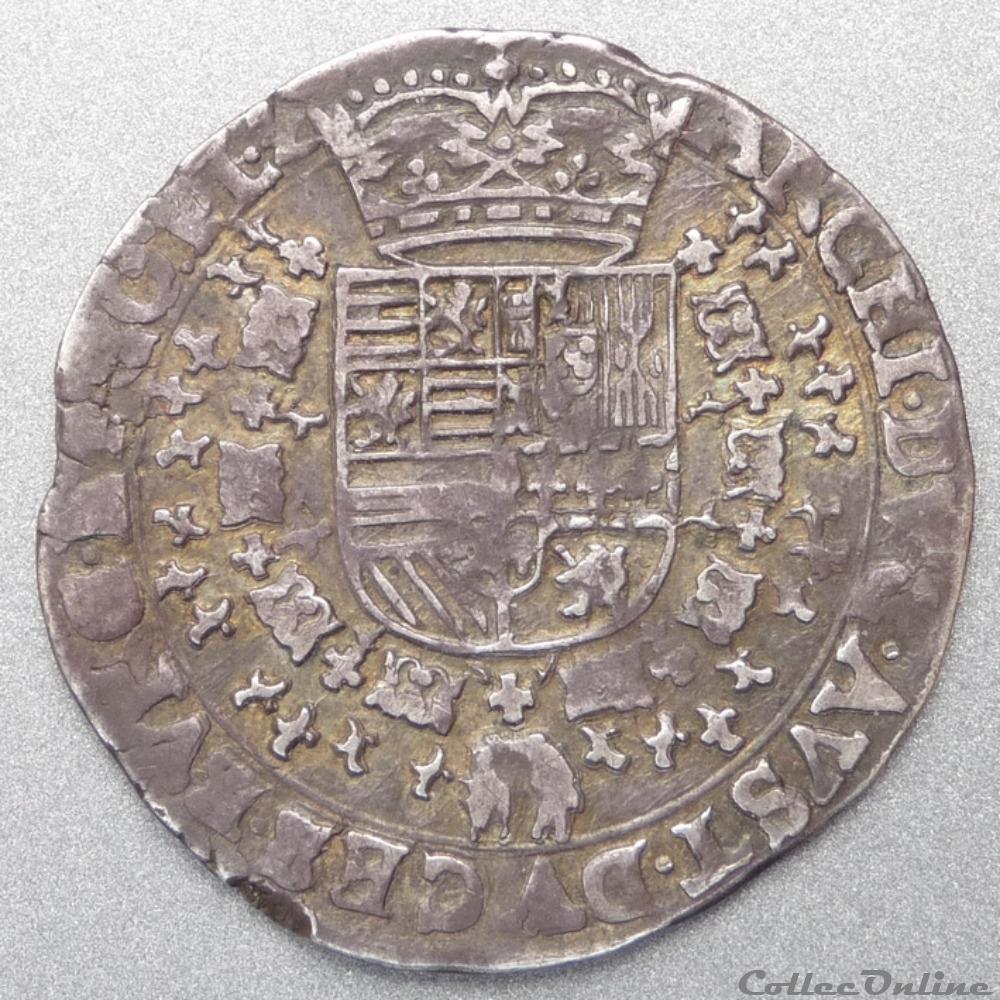 Albert et Isabelle (1598-1621) - Quart de patagon monnaie france feodale albert et isabelle 1598 1621 quart de patagon