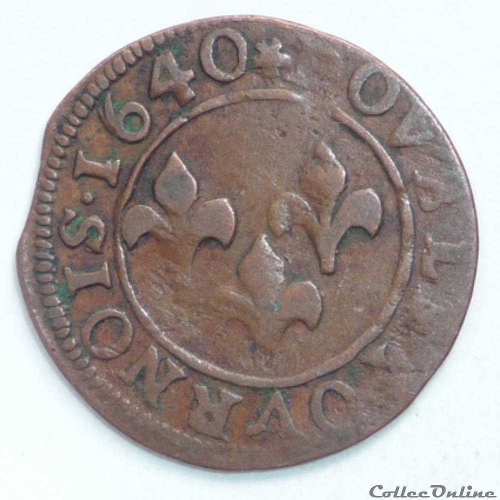 monnaies europe medievale france feodales frederic henri de nassau 1625 1647 double tournois