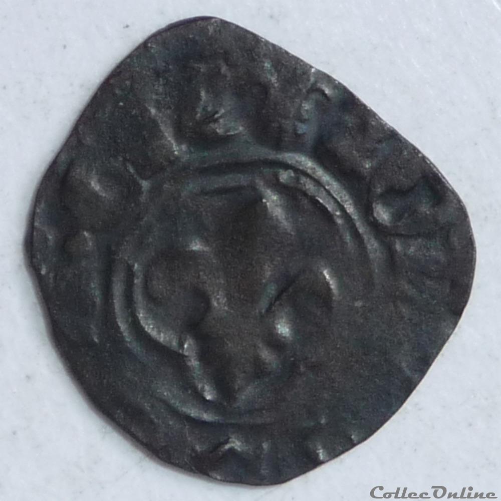 Jeanne de Merwede (1450-1467) - denier monnaie france feodale jeanne de merwede 1450 1467 denier