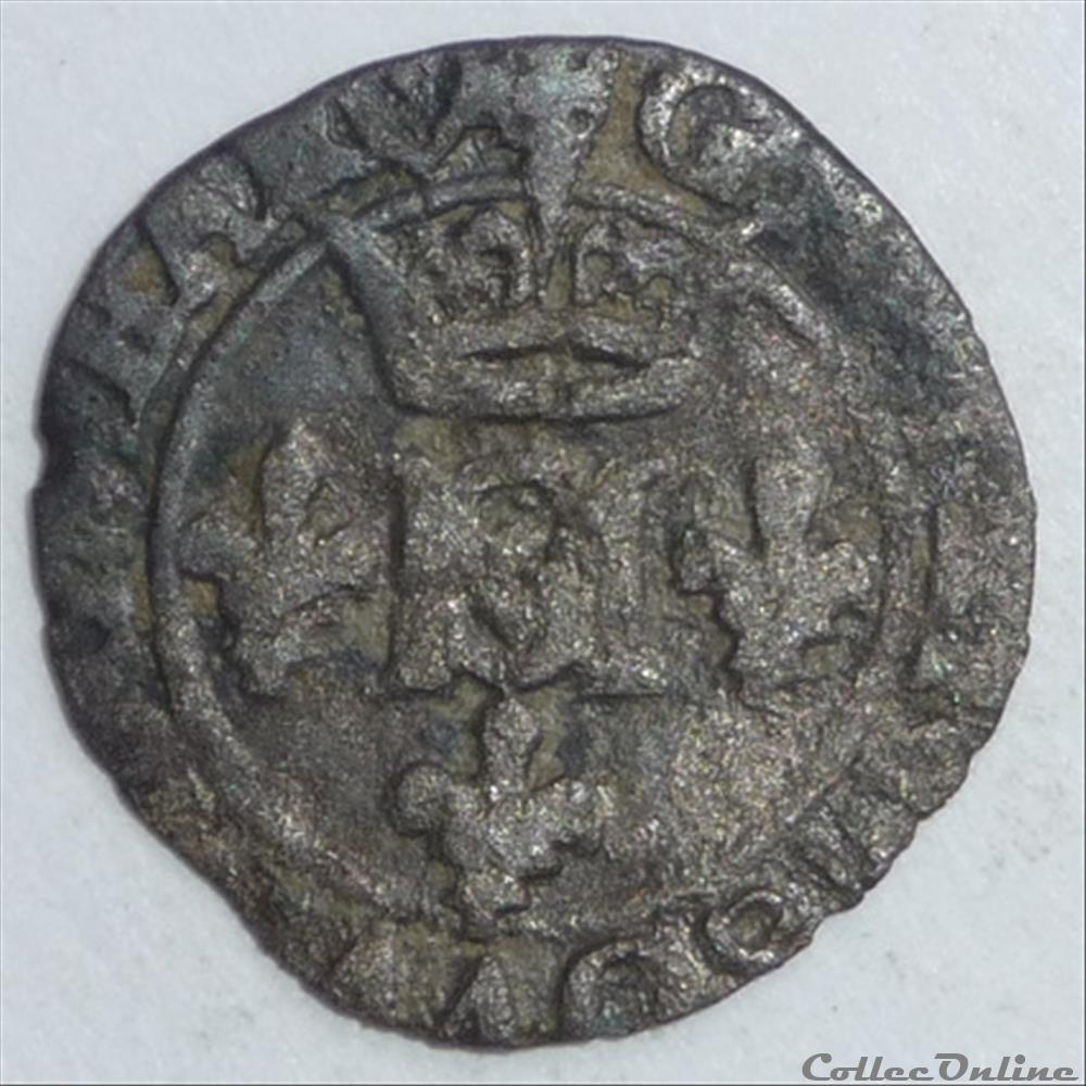 Gaston d' Orléans et Marie (1626-1627). Liard monnaie france feodale gaston orleans et marie 1626 1627 liard