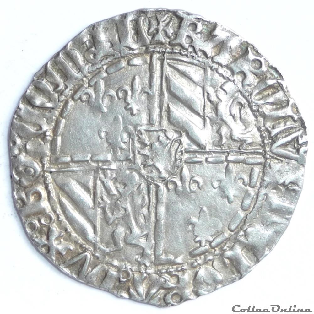 Charles le Téméraire (1467-1477) - Double-gros dit Vierlander monnaie france feodale charles le temeraire 1467 1477 double gros dit vierlander