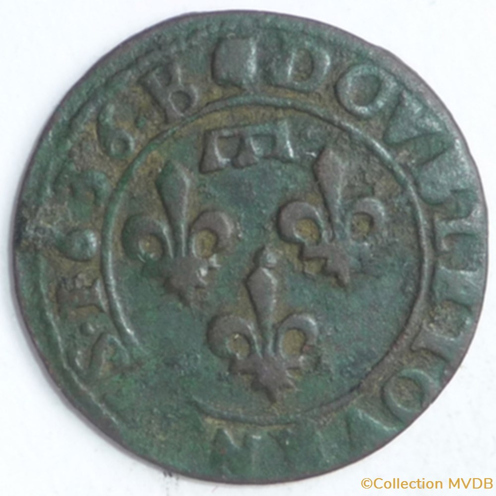 Gaston d'Orléans (1627-1650). Double tournois monnaie france feodale gaston orleans 1627 1650 double tournois