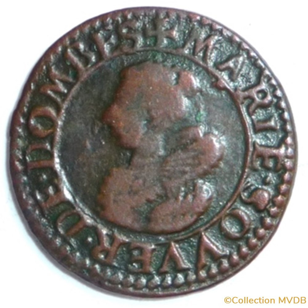monnaies france feodales marie de montpensier 1608 1627 double tournois