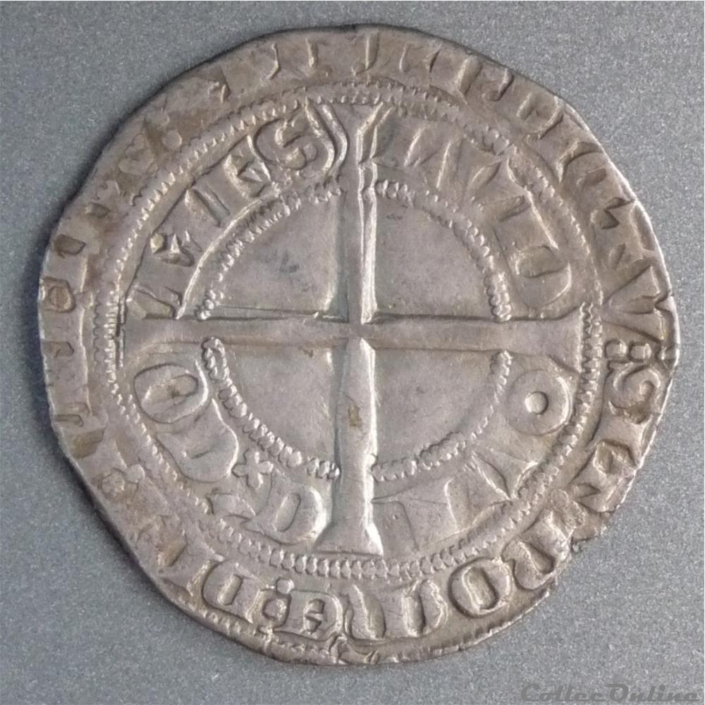 Louis II de Male (1346-1384) - Gros compagnon monnaie france feodale louis ii de male 1346 1384 gros compagnon