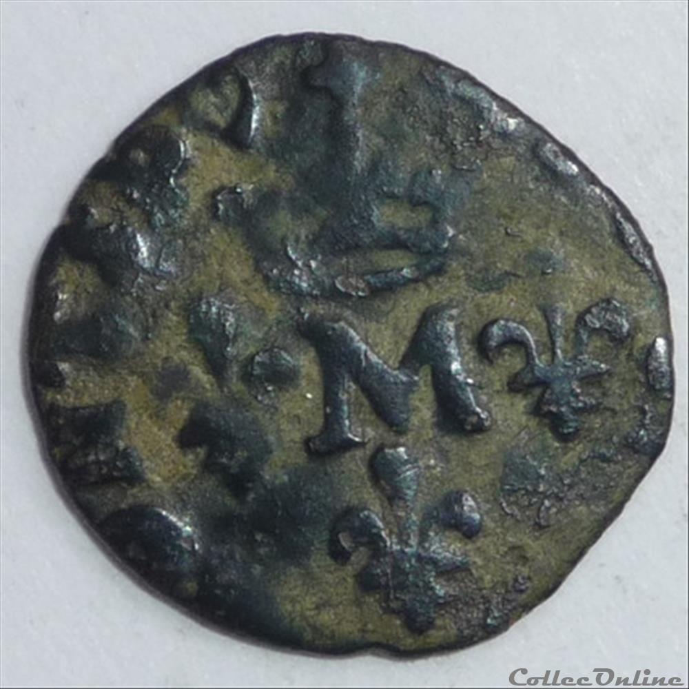 Marie de Montpensier (1608-1627). Liard monnaie france feodale marie de montpensier 1608 1627 liard