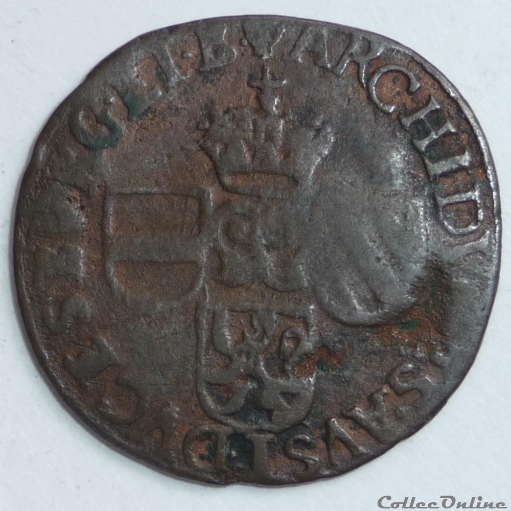 Albert et Isabelle (1598-1621) . Liard monnaie france feodale albert et isabelle 1598 1621 liard