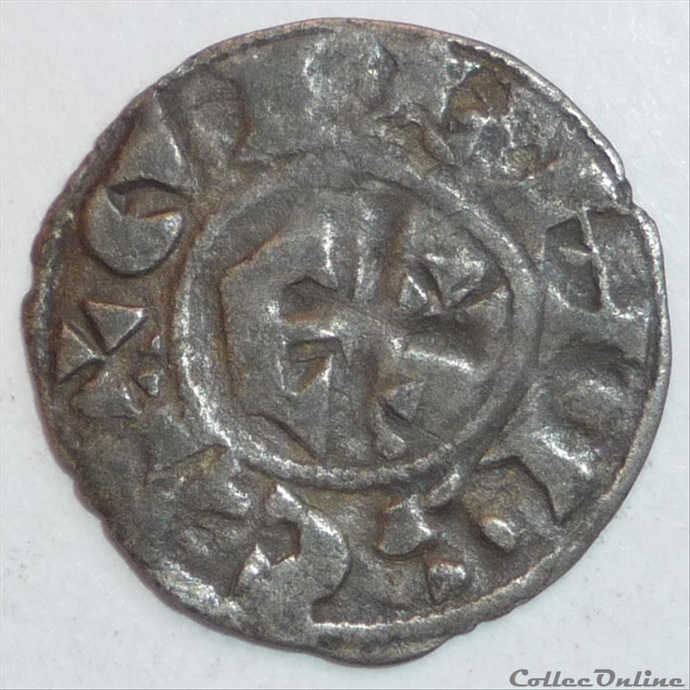 Hervé III de Donzy (1160-1194). Denier monnaie france feodale herve iii de donzy 1160 1194 denier