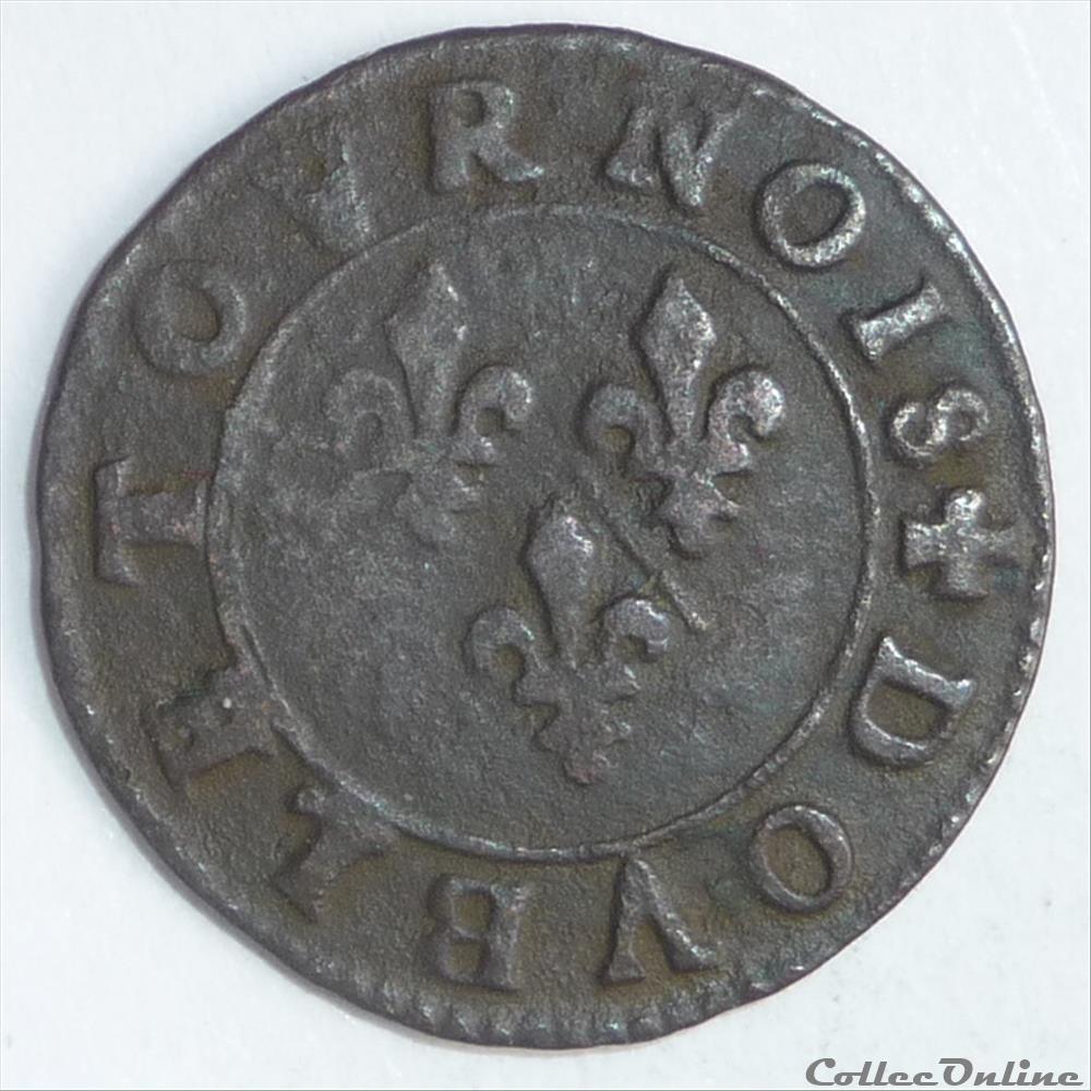 François de Bourbon-Conti (1605-1614). Double tournois monnaie france feodale francois de bourbon conti 1605 1614 double tournois