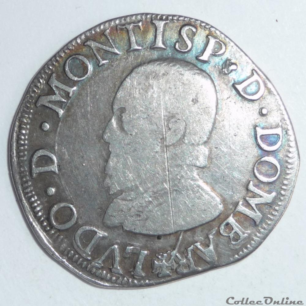 monnaie france feodale louis ii de montpensier 1560 1582 teston