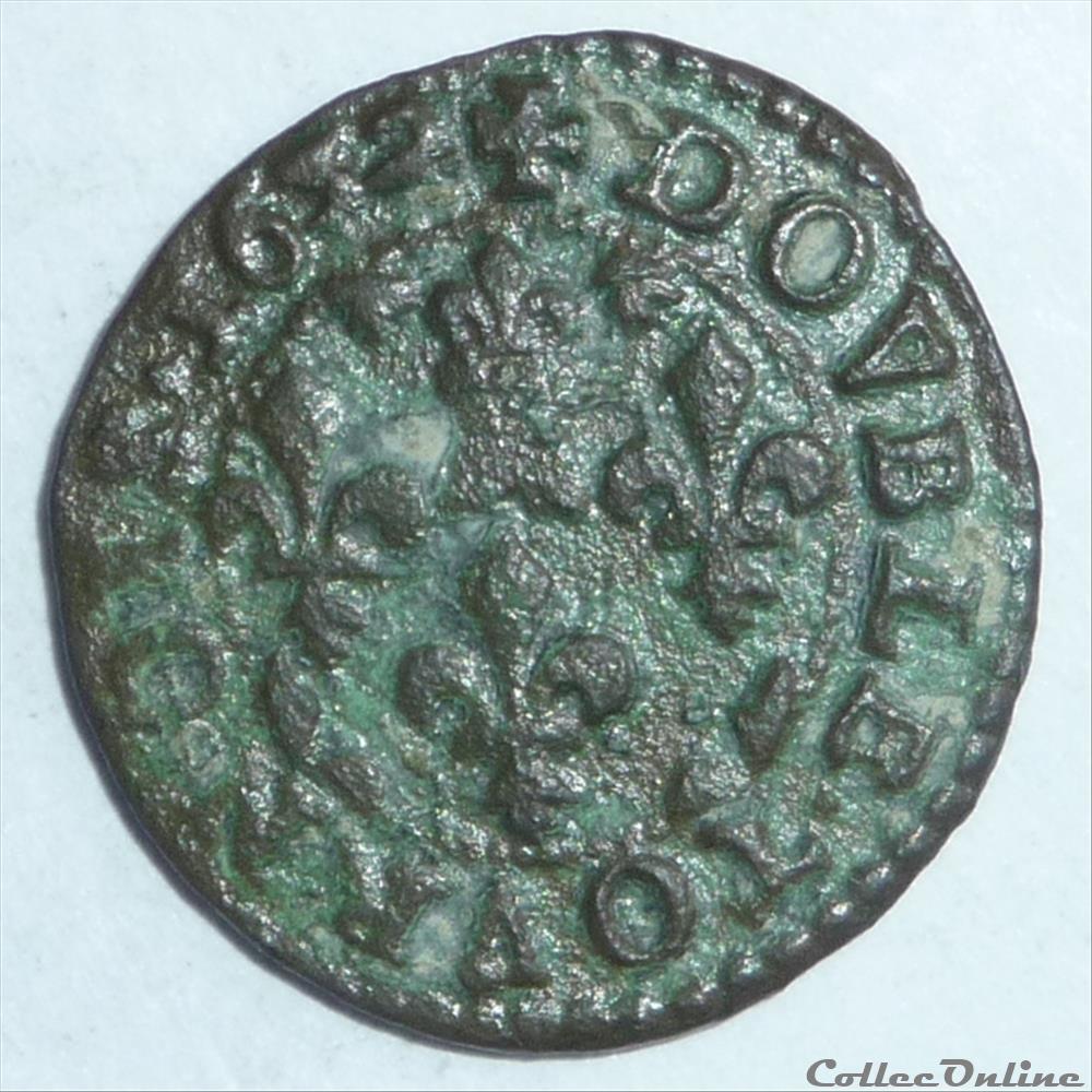 Frédéric-Maurice de la Tour (1623-1652). Double tournois monnaie france feodale frederic maurice de la tour 1623 1652 double tournois