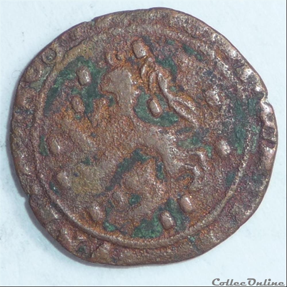 Albert et Isabelle (1598-1621). Double denier monnaie france feodale albert et isabelle 1598 1621 double denier