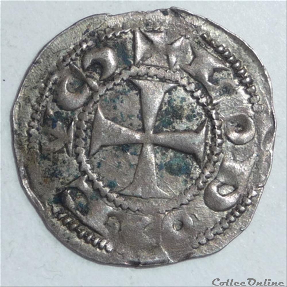 Immobilisation au nom de Louis (XIIème siècle). Denier monnaies europe medievale france feodales immobilisation au nom de louis xiieme siecle denier