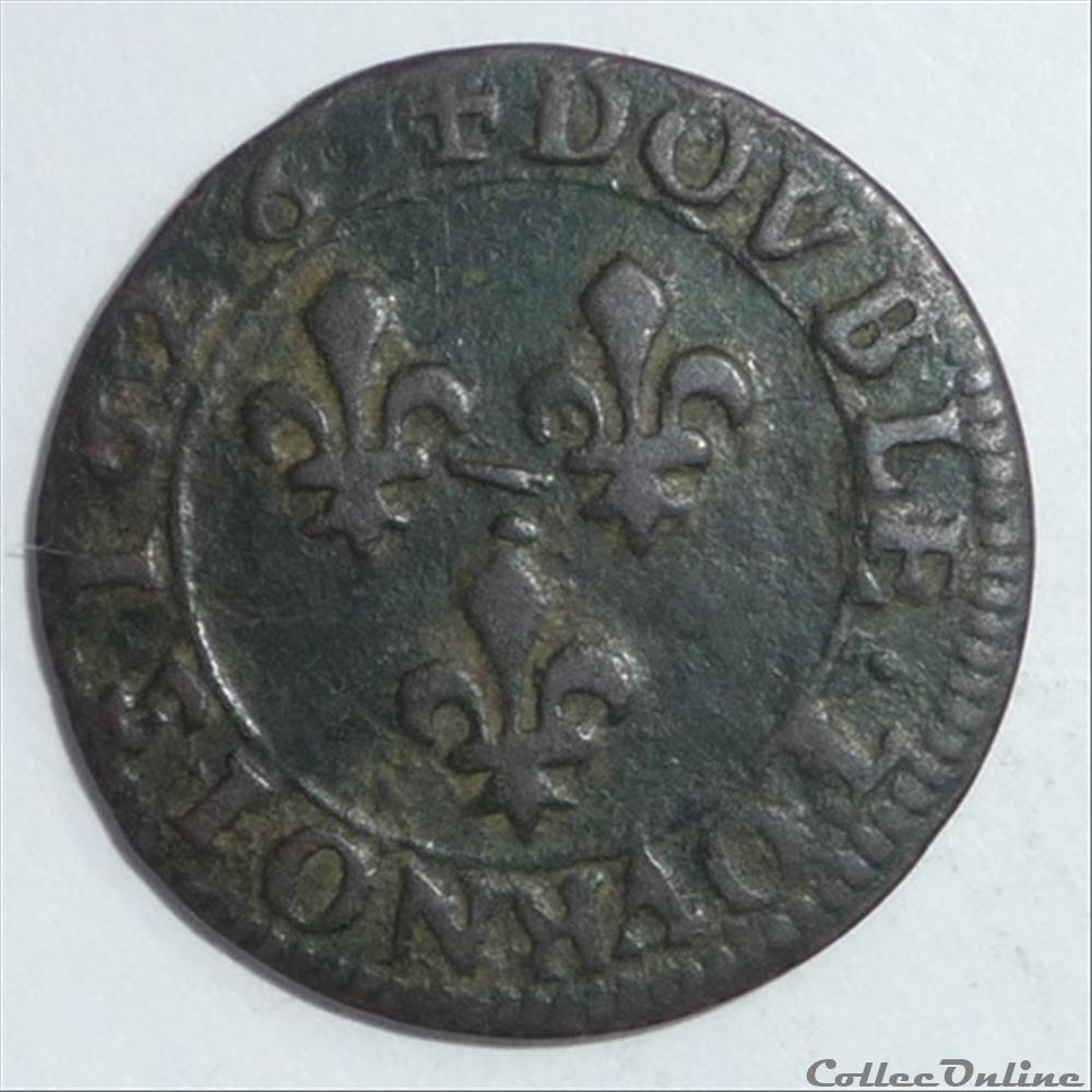 Marie de Montpensier (1608-1627). Double tournois monnaie france feodale marie de montpensier 1608 1627 double tournois