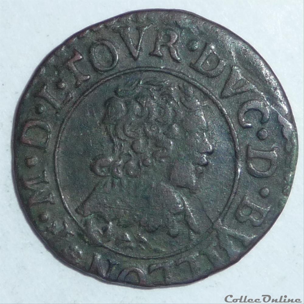 Frédéric-Maurice de la Tour (1623-1652). Double de Sedan monnaie france feodale frederic maurice de la tour 1623 1652 double de sedan