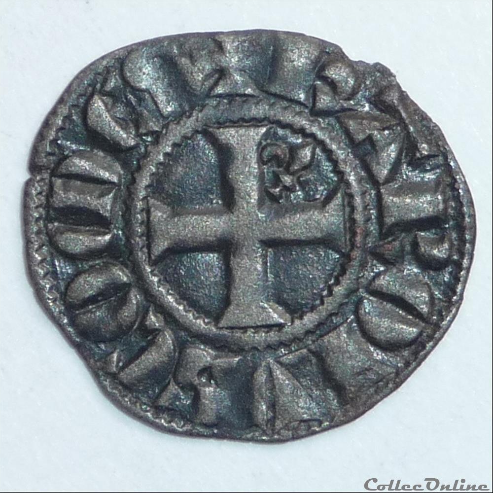 Charles de Valois (1290-1319). Obole monnaie france feodale charles de valois 1290 1319 obole