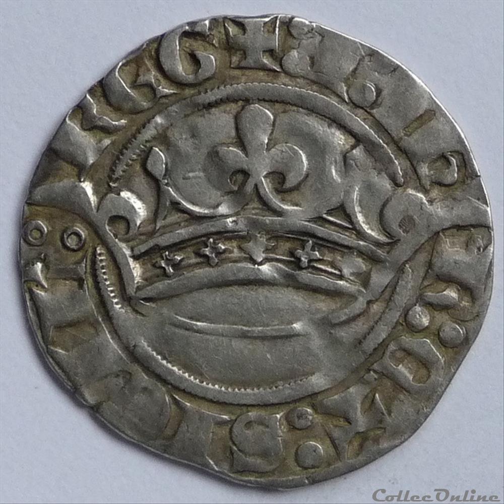 Jeanne de Naples (1343-1349). Sol coronat monnaie france feodale jeanne de naples 1343 1349 sol coronat