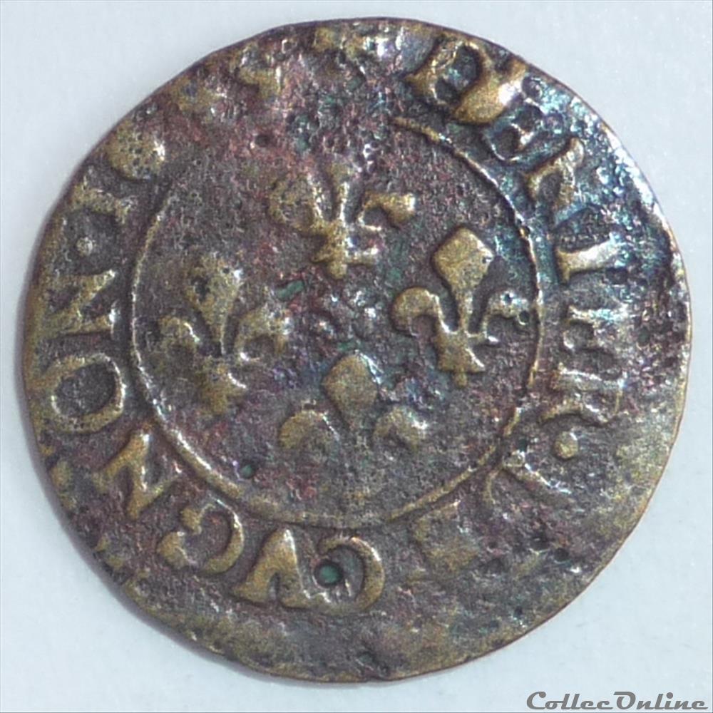 Ferdinand-Charles de Loewenstein (1644-1672). Denier tournois monnaie france feodale ferdinand charles de loewenstein 1644 1672 denier tournois