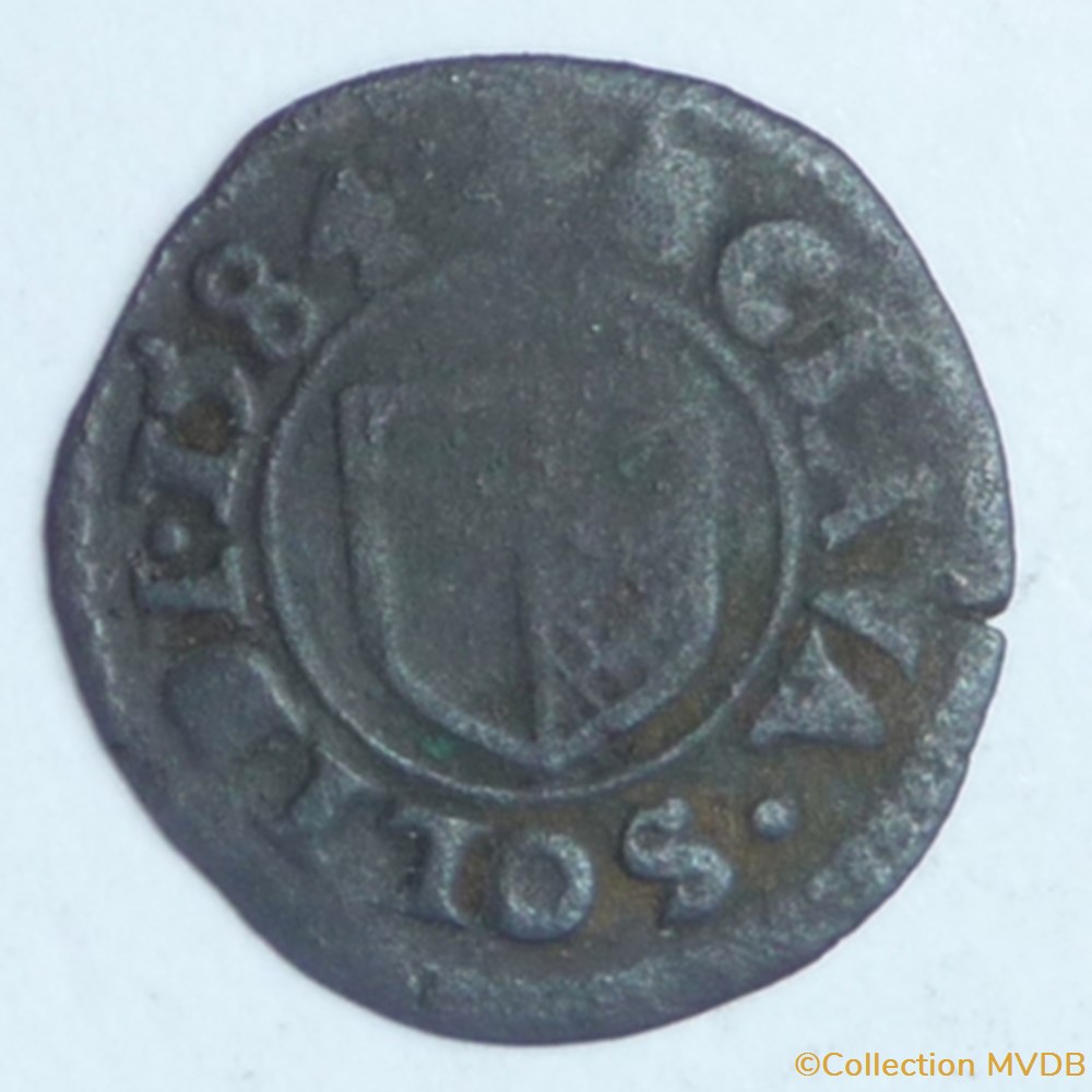 Cité de Metz (1555-1662). Demi-liard monnaie france feodale cite de metz 1555 1662 demi liard