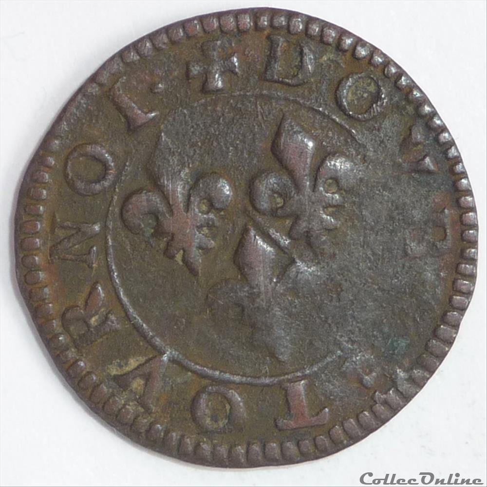 François de Bourbon-Conti (1605-1614). Double tournois monnaie france feodale francois de bourbon conti 1605 1614 double tournois