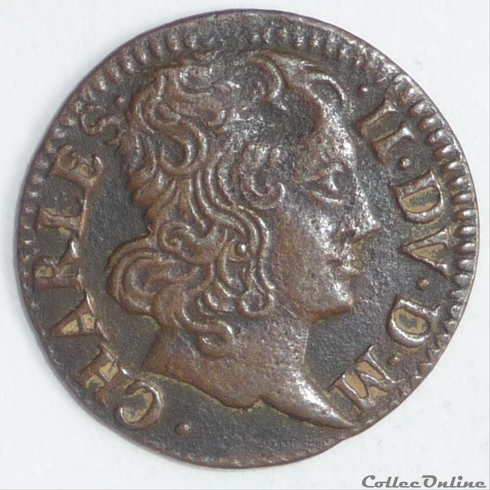 Charles II de Gonzague (1637-1665). Denier tournois - Coins - European ...