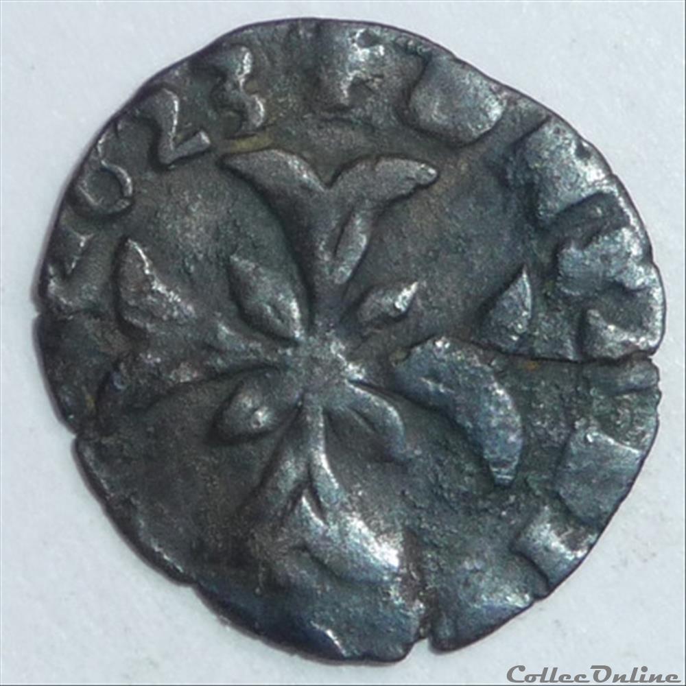 monnaie france feodale marie de montpensier 1608 1627 liard