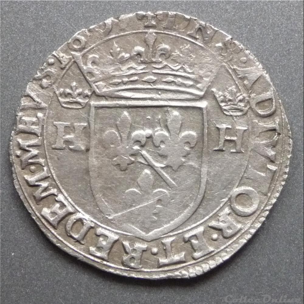 Henri II de Montpensier (1592-1608). Demi-teston monnaie france feodale henri ii de montpensier 1592 1608 demi teston