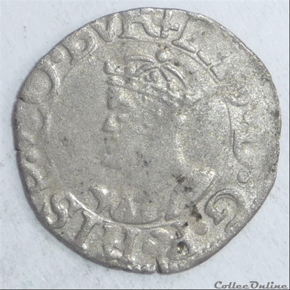 Philippe II (1556-1598). Demi-carolus monnaie france feodale philippe ii 1556 1598 demi carolus