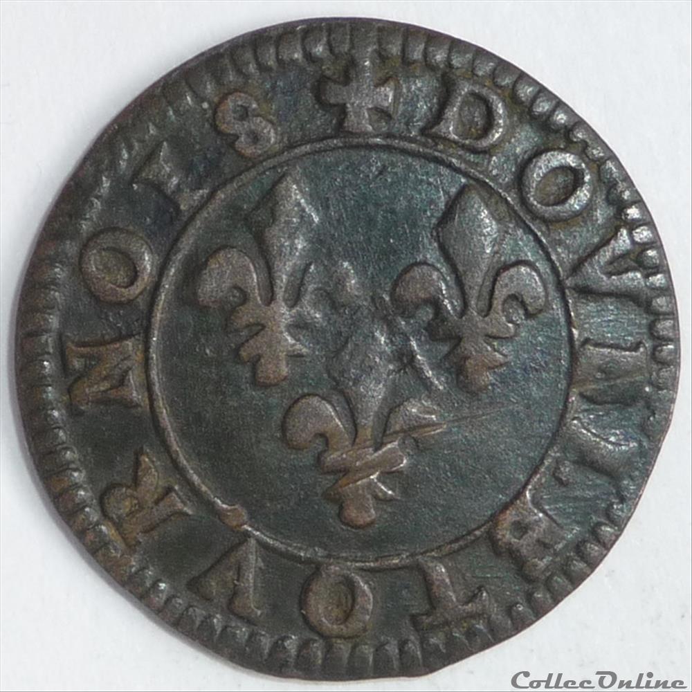 François de Bourbon-Conti (1605-1614). Double tournois monnaie france feodale francois de bourbon conti 1605 1614 double tournois