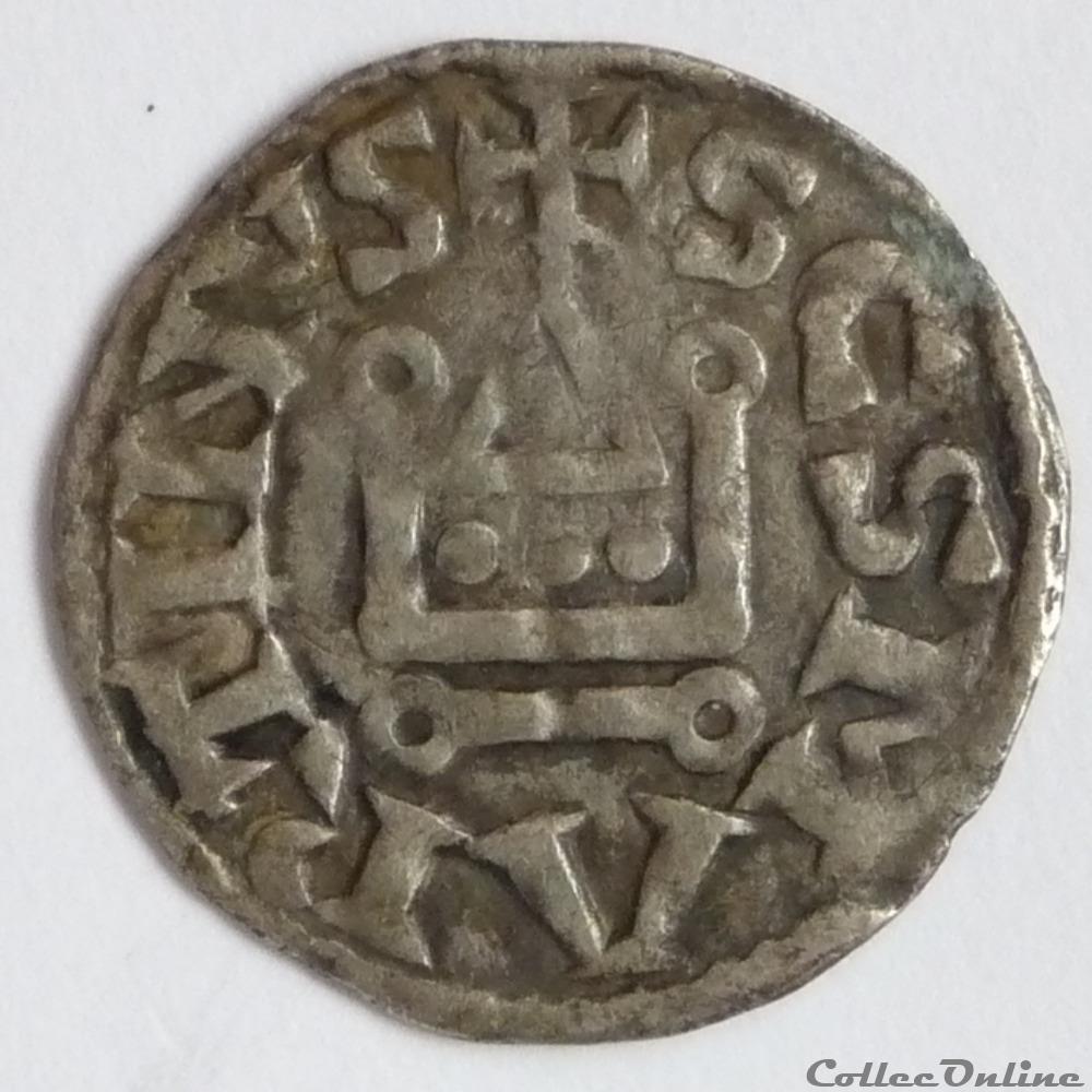 Anonymes (XIIème siècle). Denier monnaie france feodale anonymes xiieme siecle denier