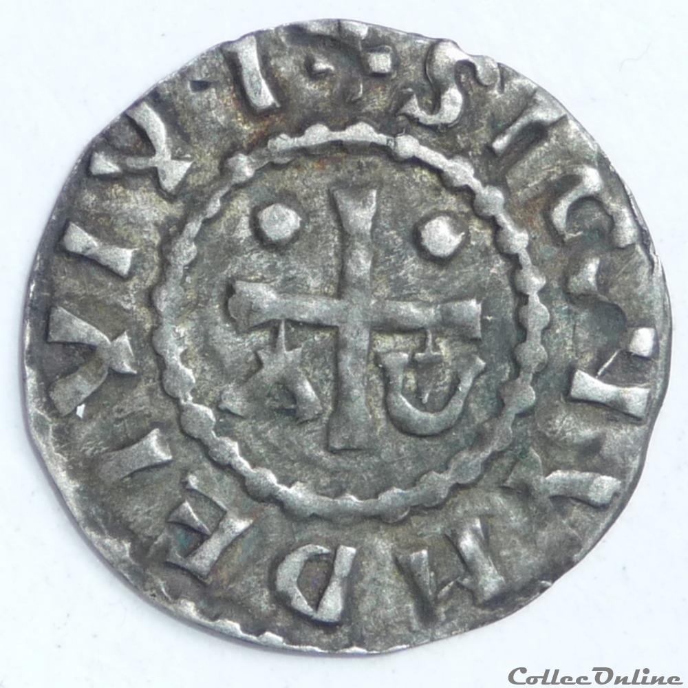 Herbert 1er Eveille-Chien (1015-1035). Denier monnaie france feodale herbert 1er eveille chien 1015 1035 denier