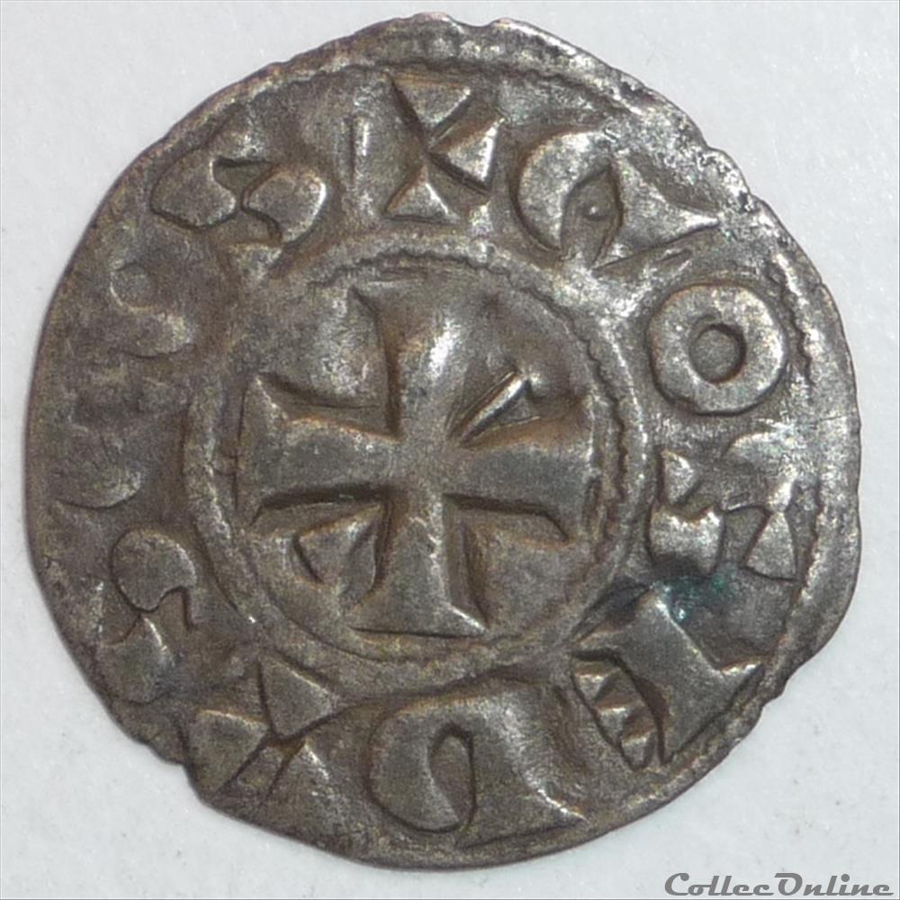 Hervé III de Donzy (1160-1194). Denier monnaie france feodale herve iii de donzy 1160 1194 denier