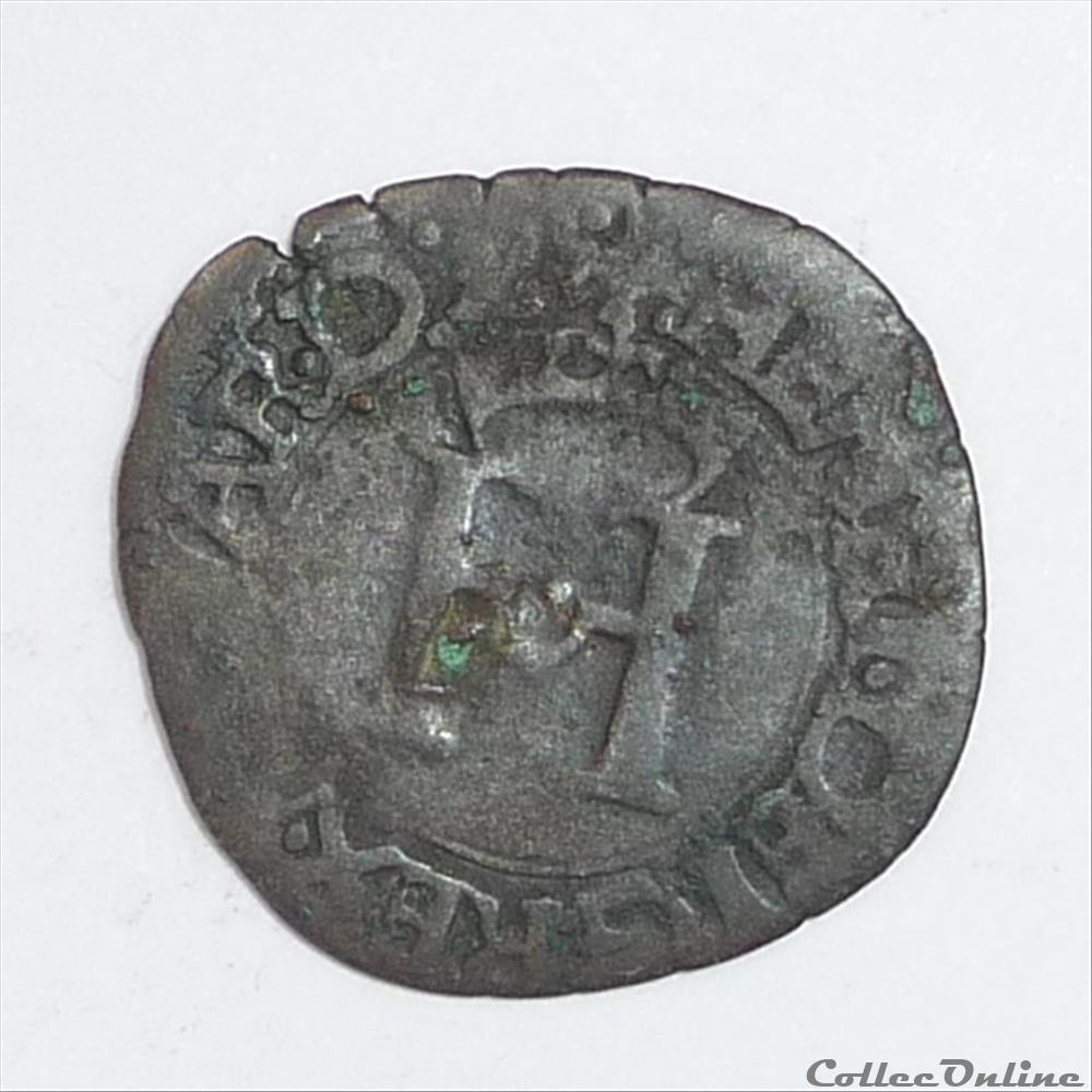 Henri 1er d' Albret (1516-1555): Liard monnaie france feodale henri 1er albret 1516 1555 liard