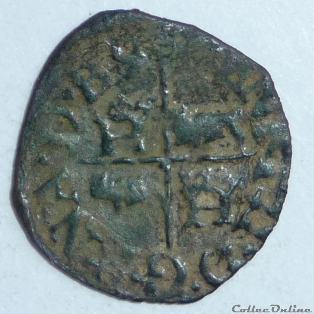 Henri II de Béarn (1572-1589): Vaquette monnaie france feodale henri ii de bearn 1572 1589 vaquette