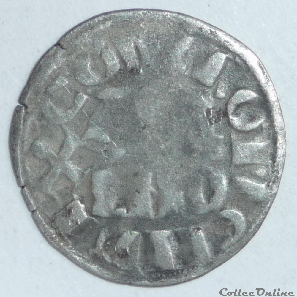 Eléonore d 'Alsace (1183-1214) . Denier monnaie france feodale eleonore dalsace 1183 1214 denier