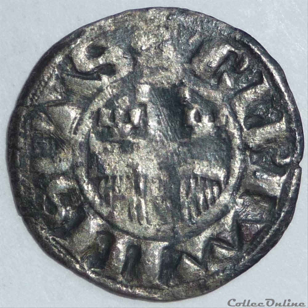 Thibaut IV (1201-1253). Denier monnaie france feodale thibaut iv 1201 1253 denier