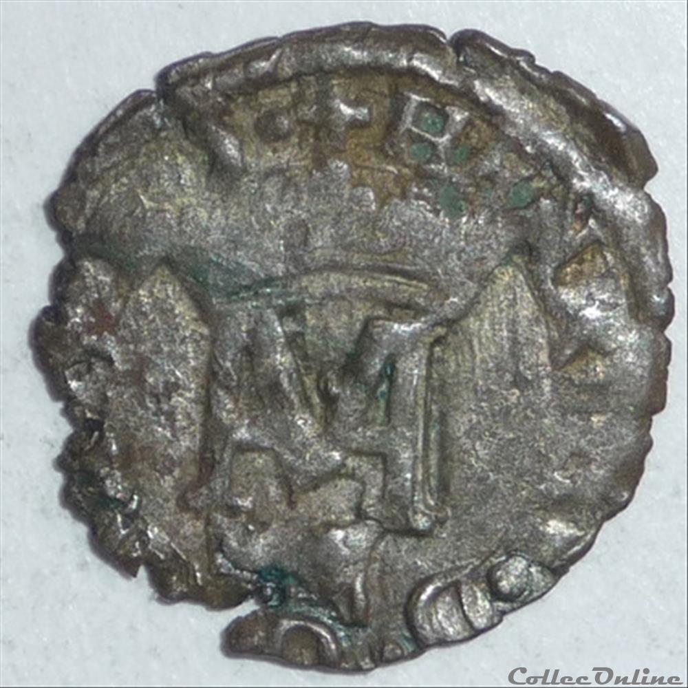 monnaie france feodale henri ii et marguerite de valois 1572 1589 liard