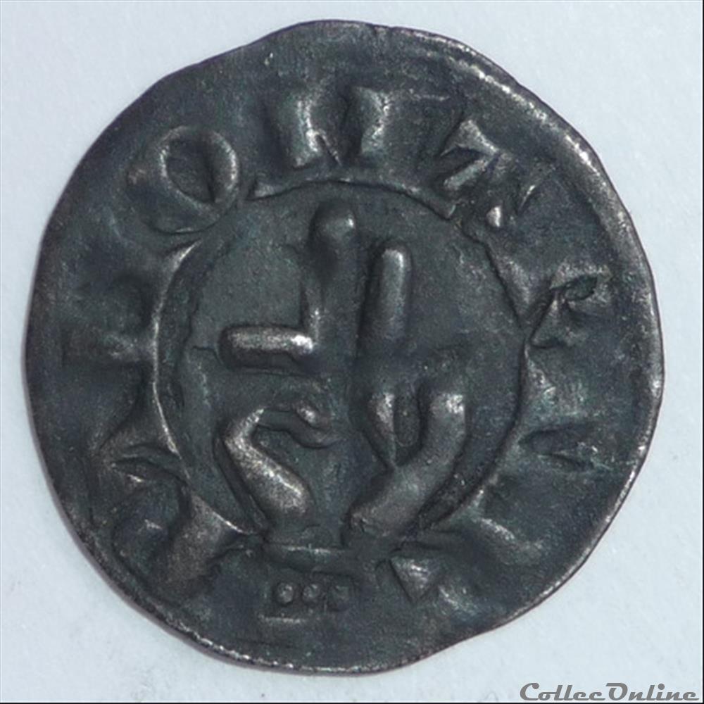 Anonymes (XIIIème siècle). Denier monnaie france feodale anonymes xiiieme siecle denier