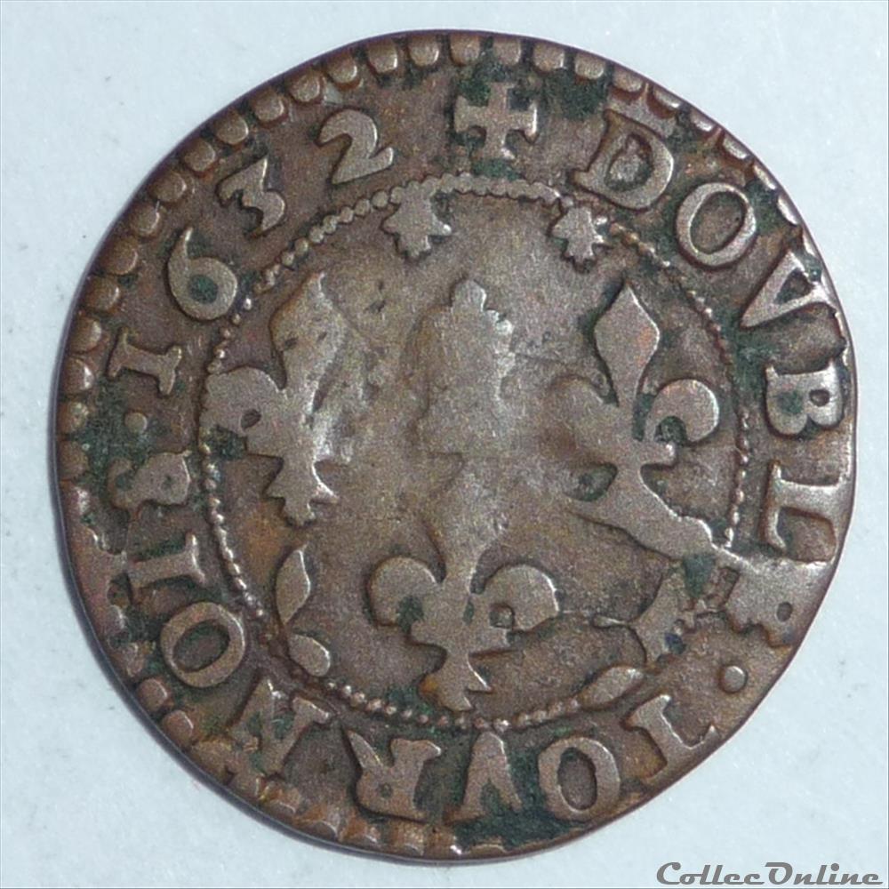 Frédéric-Maurice de la Tour (1623-1652). Double tournois monnaie france feodale frederic maurice de la tour 1623 1652 double tournois
