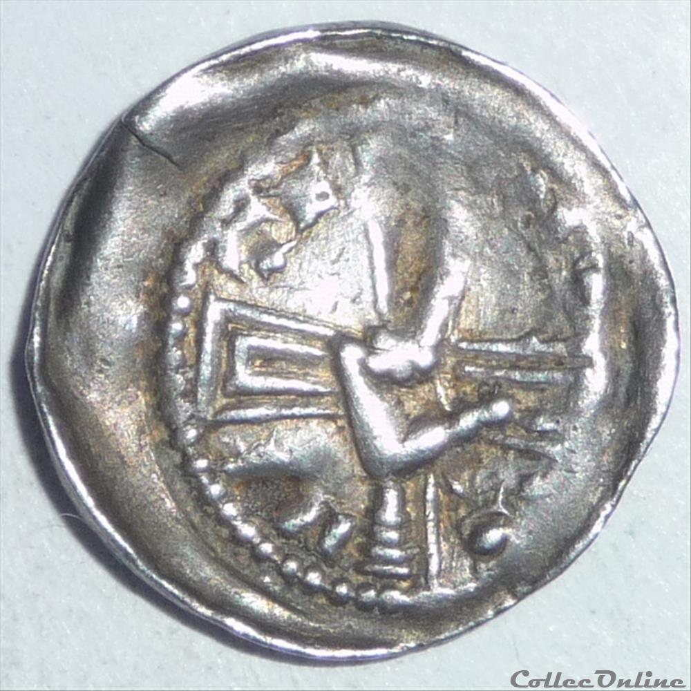 Bertram (1180-1212). Denier monnaie france feodale bertram 1180 1212 denier