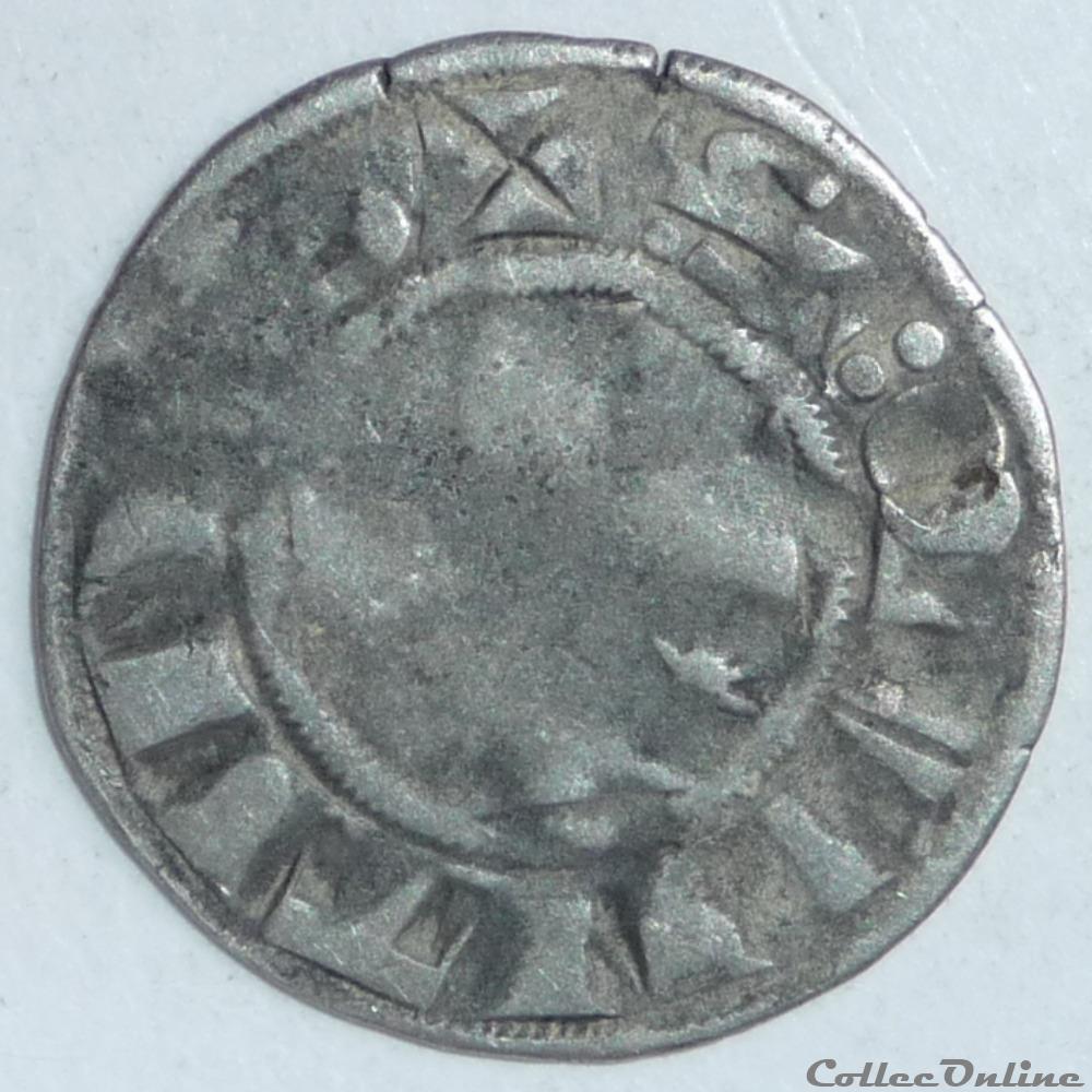 Eléonore d 'Alsace (1183-1214) . Denier monnaie france feodale eleonore dalsace 1183 1214 denier