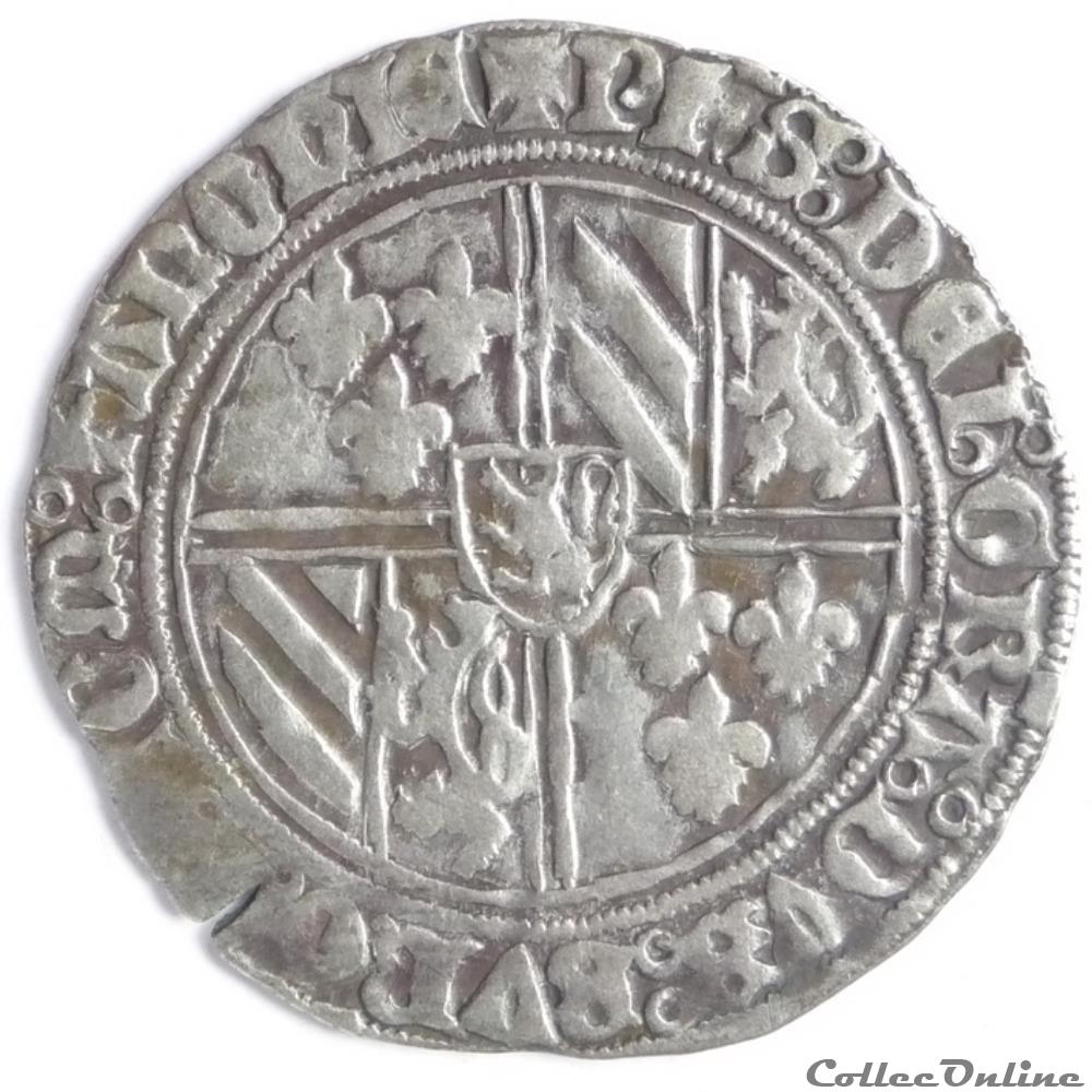 Philippe le Bon (1433-1467) - Double-gros dit Vierlander monnaie france feodale philippe le bon 1433 1467 double gros dit vierlander