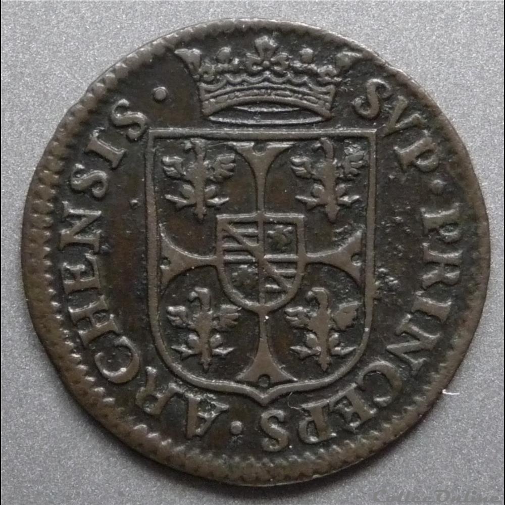 Charles 1er de Gonzague (1601-1637). Liard monnaie france feodale charles 1er de gonzague 1601 1637 liard
