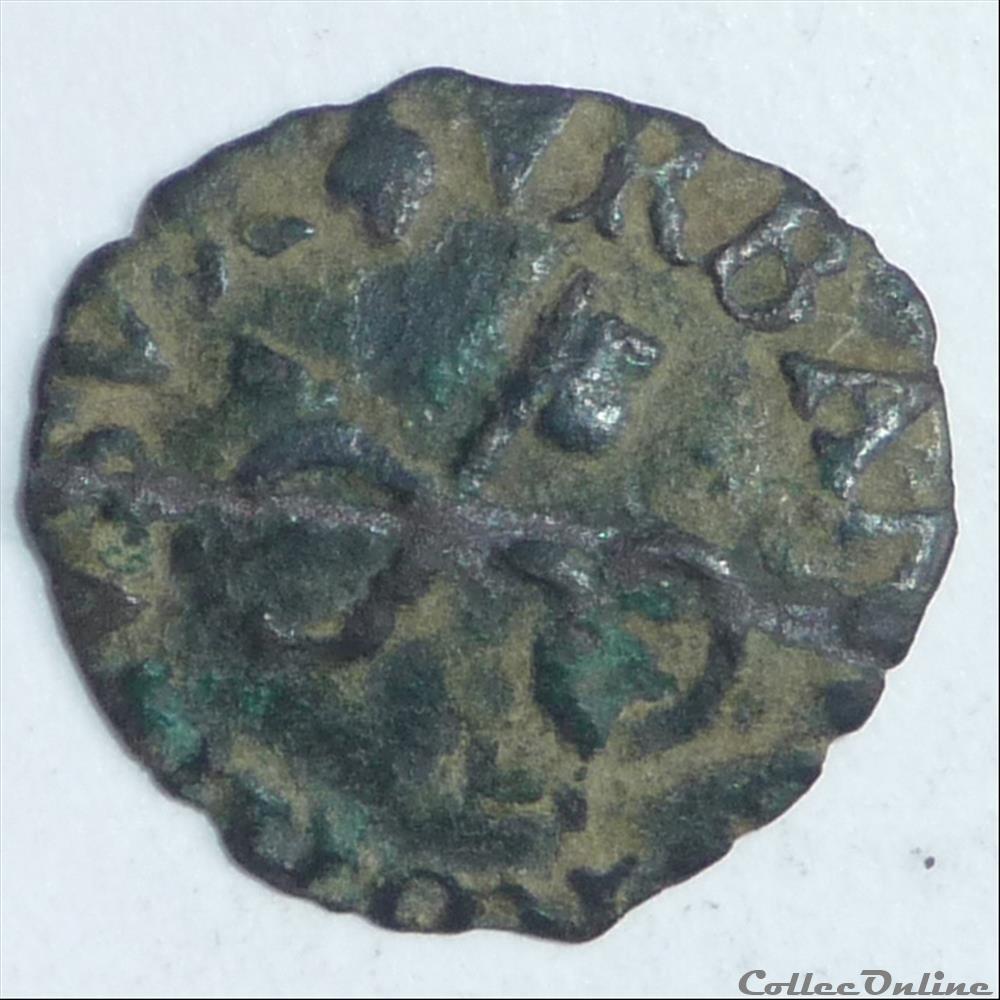 Urbain VIII (1623-1644). Patard, imitation? monnaie france feodale urbain viii 1623 1644 patard imitation