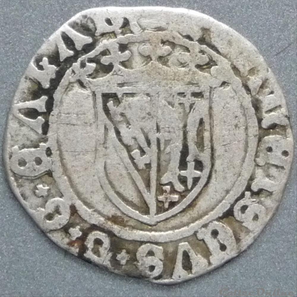 François 1er (1544-1545). Demi-gros monnaie france feodale francois 1er 1544 1545 demi gros