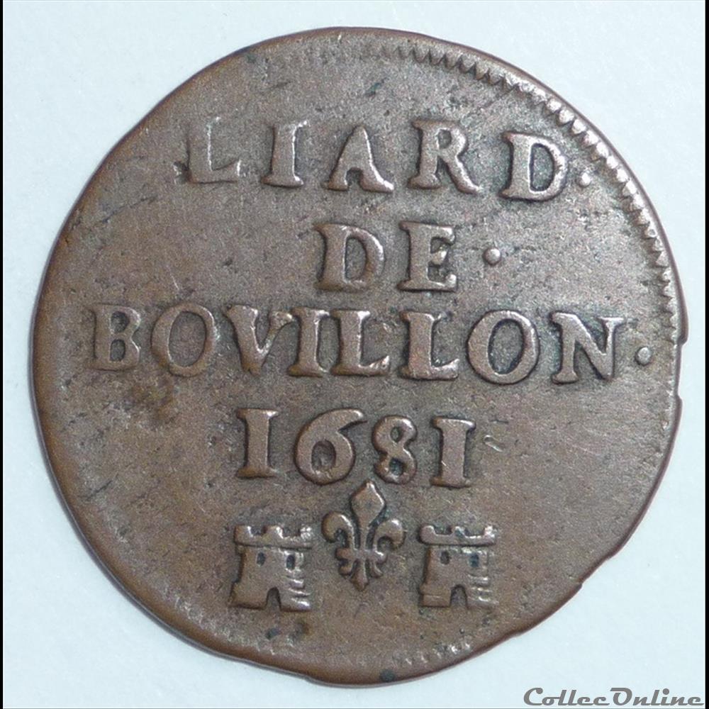 Godefroy-Maurice de La Tour (1652-1721). Liard monnaie france feodale godefroy maurice de la tour 1652 1721 liard