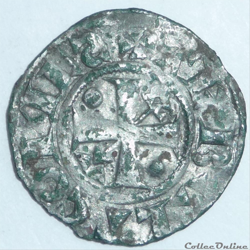 Thibaut II (1125-1152). Denier monnaie france feodale thibaut ii 1125 1152 denier