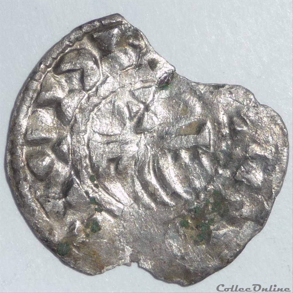 Fromont II (999-1012) ou Renard II (1012-1055). Denier monnaie france feodale fromont ii 999 1012 ou renard ii 1012 1055 denier